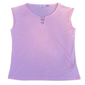 Pale pastel pink Calvin Klein sleeveless blouse top nwot